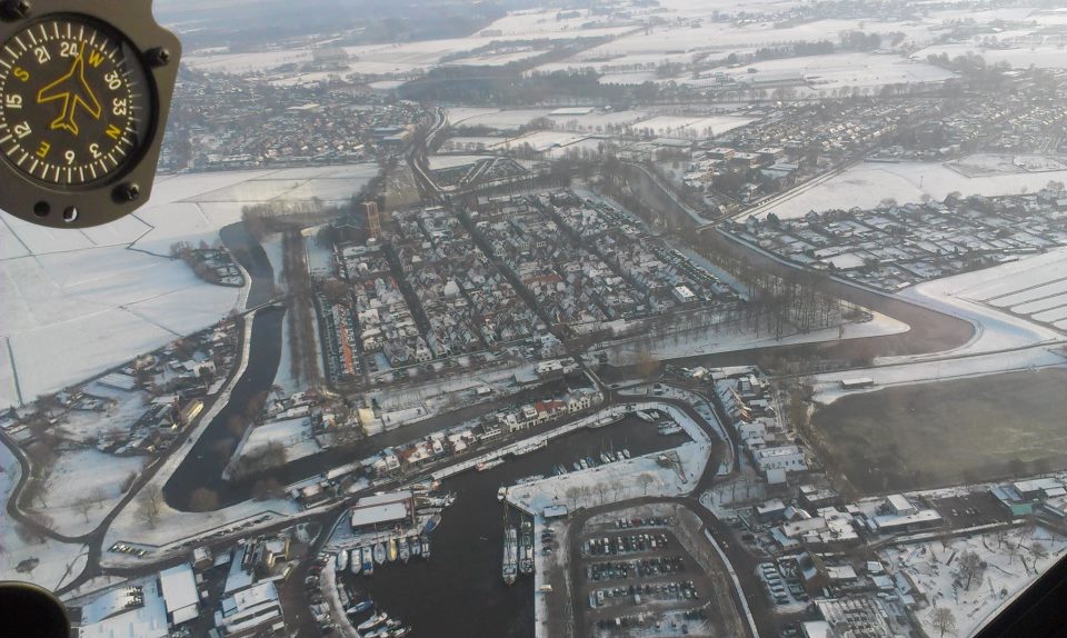 Elburg luchtfoto winter
